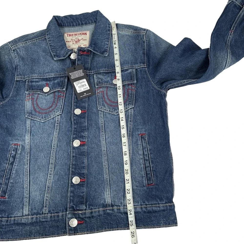 New Mens True Religion Jesse Trucker Denim Jacket Size Small NWT